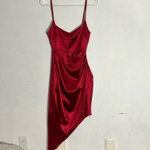 Windsor Red/Burgundy Satin Dress Size M Never Worn